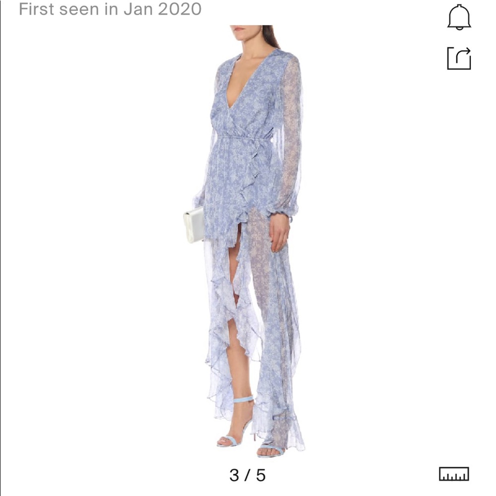 Caroline Constas NWT XS Liv Maxi Dress Blue $995